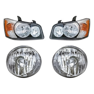 Pacific Best® - 4-Piece Kit (Driver and Passenger Side Headlights, Driver and Passenger Side Fog Lights) (Standard Line)
