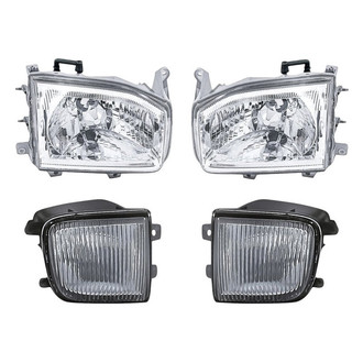 Pacific Best® - 4-Piece Kit (Driver and Passenger Side Headlights, Driver and Passenger Side Fog Lights) (Standard Line)