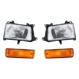 Pacific Best® - 4-Piece Kit (Driver and Passenger Side Headlights, Driver and Passenger Side Turn Signal/Parking Lights) (Standard Line)