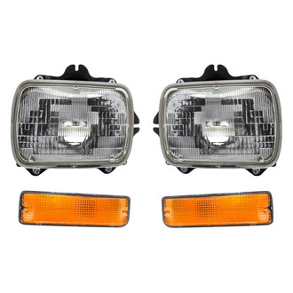 Pacific Best® - 4-Piece Kit (Driver and Passenger Side Headlights, Driver and Passenger Side Turn Signal/Parking Lights) (Standard Line)