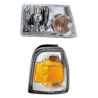 Pacific Best® - 2-Piece Kit (Passenger Side Headlight, Passenger Side Turn Signal/Corner Light) (Standard Line)