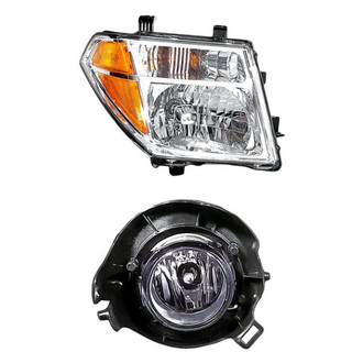 Pacific Best® - 2-Piece Kit (Passenger Side Headlight, Passenger Side Fog Light) (Standard Line)