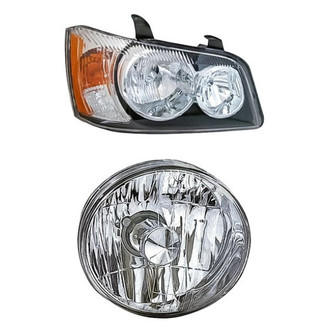 Pacific Best® - 2-Piece Kit (Passenger Side Headlight, Passenger Side Fog Light) (Standard Line)