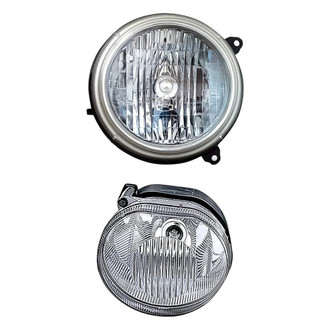 Pacific Best® - 2-Piece Kit (Passenger Side Headlight, Passenger Side Fog Light) (Standard Line)