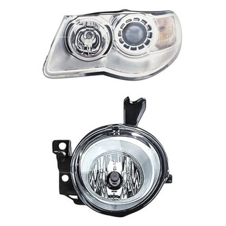 Pacific Best® - 2-Piece Kit (Driver Side Headlight, Driver Side Fog Light) (Standard Line)