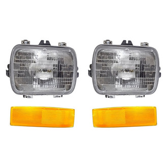Pacific Best® - 4-Piece Kit (Driver and Passenger Side Headlights, Driver and Passenger Side Marker Lights) (Standard Line)