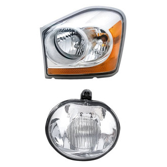 Pacific Best® - 2-Piece Kit (Driver Side Headlight, Driver Side Fog Light) (Standard Line)