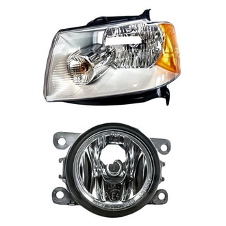 Pacific Best® - 2-Piece Kit (Driver Side Headlight, Driver Side Fog Light) (Standard Line)