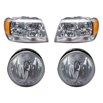 Pacific Best® - 4-Piece Kit (Driver and Passenger Side Headlights, Driver and Passenger Side Fog Lights) (Standard Line)