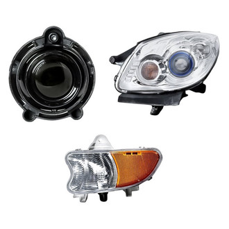 Pacific Best® - 3-Piece Kit (Driver Side Headlight, Driver Side DRL/Turn Signal Light, Driver Side Fog Light) (Standard Line)
