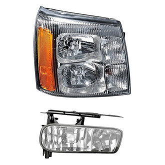 Pacific Best® - 2-Piece Kit (Passenger Side Headlight, Passenger Side Fog Light) (Standard Line)