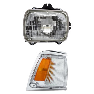 Pacific Best® - 2-Piece Kit (Passenger Side Headlight, Passenger Side Turn Signal/Corner Light) (Standard Line)