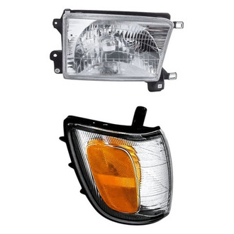 Pacific Best® - 2-Piece Kit (Passenger Side Headlight, Passenger Side Turn Signal/Corner Light) (Standard Line)