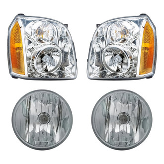 Pacific Best® - 4-Piece Kit (Driver and Passenger Side Headlights, Driver and Passenger Side Fog Lights) (Standard Line)