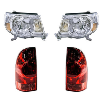 Pacific Best® - 4-Piece Kit (Driver and Passenger Side Headlights, Driver and Passenger Side Tail Lights) (Standard Line)