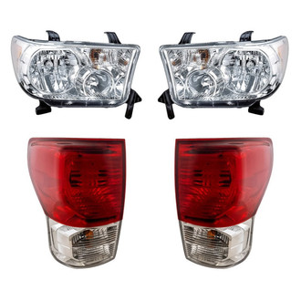 Pacific Best® - 4-Piece Kit (Driver and Passenger Side Headlights, Driver and Passenger Side Inner Tail Lights) (Standard Line)
