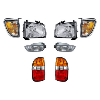 Pacific Best® - 8-Piece Kit (Driver and Passenger Side Headlights, Driver and Passenger Side Tail Lights, Driver and Passenger Side Turn Signal/Corner Lights, Driver and Passenger Side Turn Signal/Parking Lights) (Standard Line)