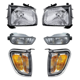 Pacific Best® - 6-Piece Kit (Driver and Passenger Side Headlights, Driver and Passenger Side Turn Signal/Corner Lights, Driver and Passenger Side Turn Signal/Parking Lights) (Standard Line)