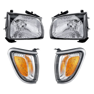 Pacific Best® - 4-Piece Kit (Driver and Passenger Side Headlights, Driver and Passenger Side Turn Signal/Corner Lights) (Standard Line)