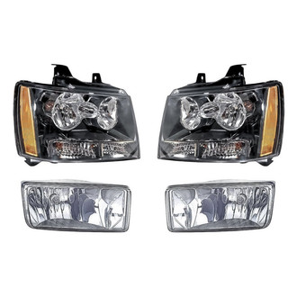 Pacific Best® - 4-Piece Kit (Driver and Passenger Side Headlights, Driver and Passenger Side Fog Lights) (Standard Line)