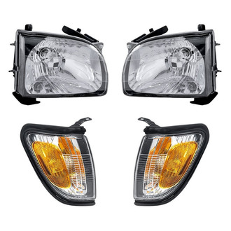 Pacific Best® - 4-Piece Kit (Driver and Passenger Side Headlights, Driver and Passenger Side Turn Signal/Corner Lights) (Standard Line)