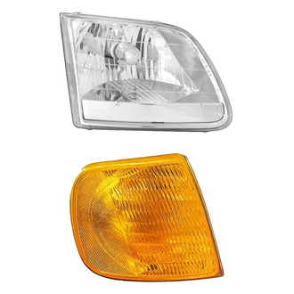 Pacific Best® - 2-Piece Kit (Passenger Side Headlight, Passenger Side Turn Signal/Corner Light) (Standard Line)
