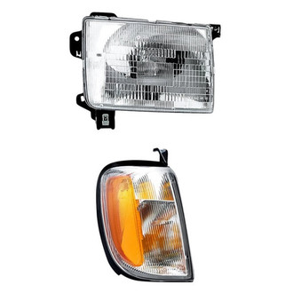 Pacific Best® - 2-Piece Kit (Passenger Side Headlight, Passenger Side Turn Signal/Corner Light) (Standard Line)