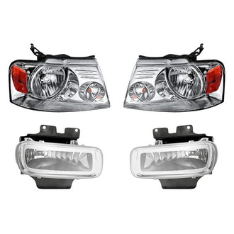 Pacific Best® - 4-Piece Kit (Driver and Passenger Side Headlights, Driver and Passenger Side Fog Lights) (Standard Line)