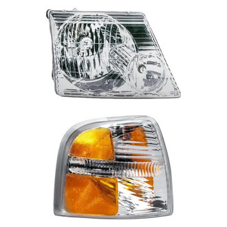 Pacific Best® - 2-Piece Kit (Passenger Side Headlight, Passenger Side Turn Signal/Corner Light) (Standard Line)