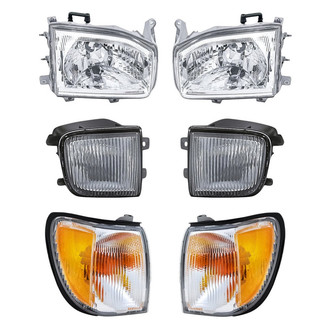 Pacific Best® - 6-Piece Kit (Driver and Passenger Side Headlights, Driver and Passenger Side Fog Lights, Driver and Passenger Side Turn Signal/Corner Lights) (Standard Line)