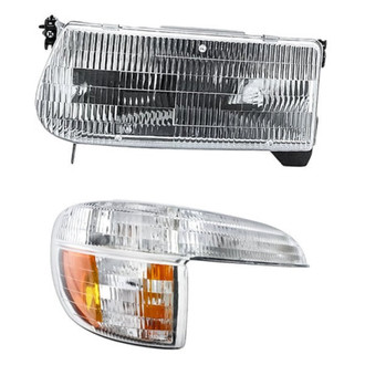 Pacific Best® - 2-Piece Kit (Passenger Side Headlight, Passenger Side Turn Signal/Parking Light) (Standard Line)