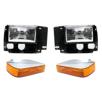 Pacific Best® - 4-Piece Kit (Driver and Passenger Side Headlights, Driver and Passenger Side Turn Signal/Parking Lights) (Standard Line)