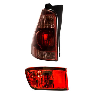 Pacific Best® - Replacement 2-Piece Kit (Driver Side Tail Light, Rear Driver Side Bumper Reflector) (Standard Line)