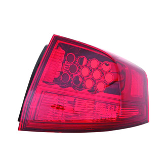 Pacific Best® - Passenger Side Outer Replacement Tail Light Lens and Housing (NSF Certified)