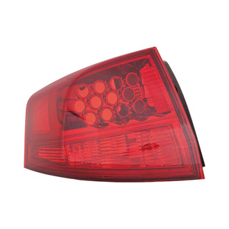 Pacific Best® - Driver Side Outer Replacement Tail Light Lens and Housing (NSF Certified)