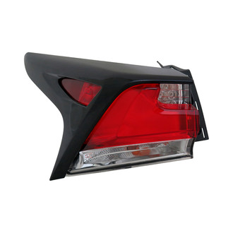 Pacific Best® - Driver Side Outer Replacement Tail Light Lens and Housing (CAPA Certified)