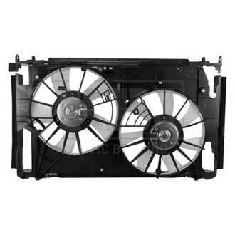 Pacific Best® - Driver Side / Passenger Side Dual Radiator and Condenser Fan Assembly