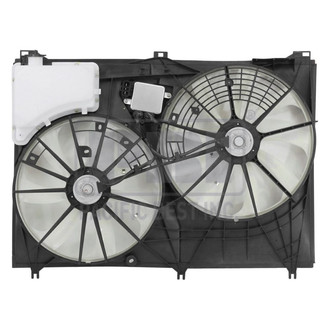 Pacific Best® - Passenger Side Dual Radiator and Condenser Fan Assembly