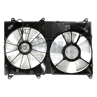 Pacific Best® - Driver Side / Passenger Side Dual Radiator and Condenser Fan Assembly