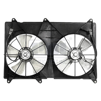 Pacific Best® - Driver Side / Passenger Side Dual Radiator and Condenser Fan Assembly