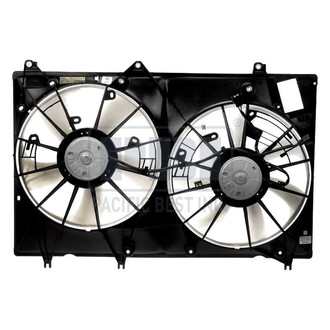 Pacific Best® - Driver Side / Passenger Side Dual Radiator and Condenser Fan Assembly
