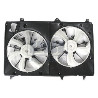 Pacific Best® - Driver Side / Passenger Side Dual Radiator and Condenser Fan Assembly