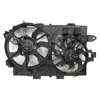 Pacific Best® - Driver Side / Passenger Side Dual Radiator and Condenser Fan Assembly