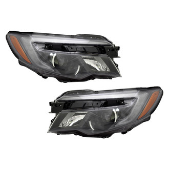 Pacific Best® - Driver and Passenger Side Replacement Headlight Set (NSF Certified)