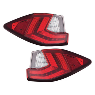 Pacific Best® - Driver and Passenger Side Outer Replacement Tail Lights (CAPA Certified)