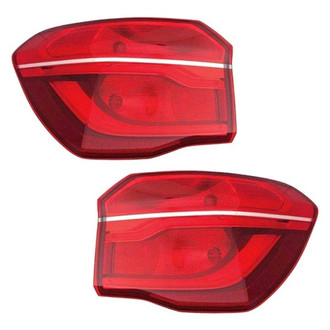 Pacific Best® - Driver and Passenger Side Outer Replacement Tail Lights (CAPA Certified)
