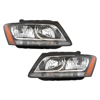 Pacific Best® - Driver and Passenger Side Replacement Headlight Set (NSF Certified)
