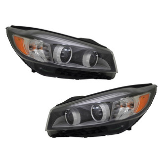 Pacific Best® - Driver and Passenger Side Replacement Headlight Set (CAPA Certified)