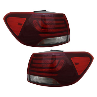Pacific Best® - Driver and Passenger Side Outer Replacement Tail Lights (CAPA Certified)