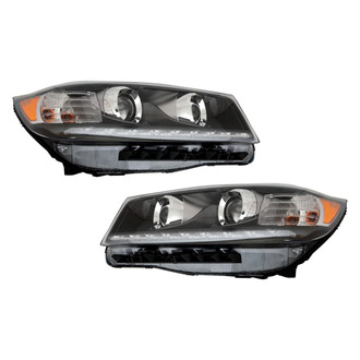 Pacific Best® - Driver and Passenger Side Replacement Headlight Set (CAPA Certified)